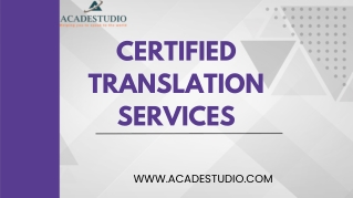 certified translation services