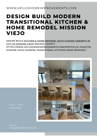 Design Build Modern transitional Kitchen & Home Remodel Mission Viejo