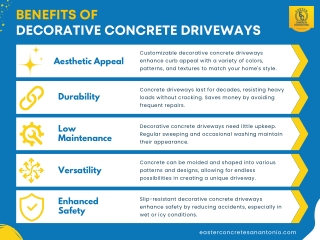 BENEFITS OF DECORATIVE CONCRETE DRIVEWAYS