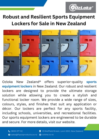 Robust and Resilient Sports Equipment Lockers for Sale in New Zealand