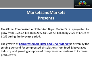 Compressed Air Filter and Dryer Market Set for Steady Growth