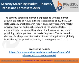 Security Screening Market