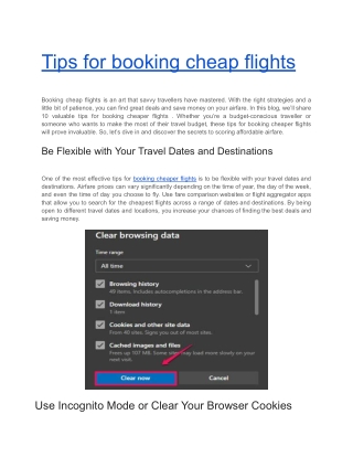 Tips for booking cheap flights
