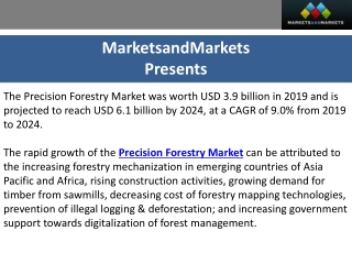 Precision Forestry Market: Unlocking the Potential of the $6.1 Billion by 2024