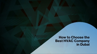 How to choose the best hvac company in UAE