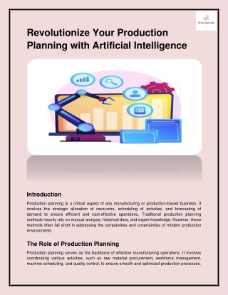 Revolutionize Your Production Planning with Artificial Intelligence