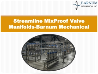 Streamline MixProof Valve Manifolds-Barnum Mechanical