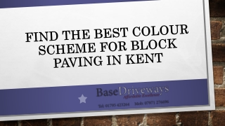 Find The Best Colour Scheme For Block Paving In Kent