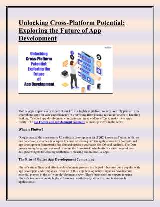 Unlocking Cross-Platform Potential-Exploring the Future of App Development