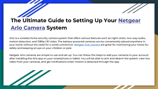 The Ultimate Guide to Setting Up Your Netgear Arlo Camera System