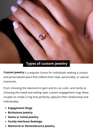 Types of custom jewelry