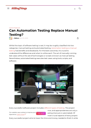 Can Automation Testing Replace Manual Testing