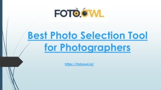 Best Photo Selection Tool for Photographers