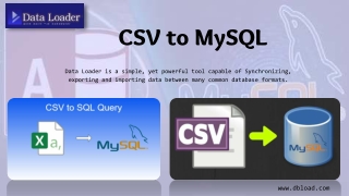 CSV to MySQL.