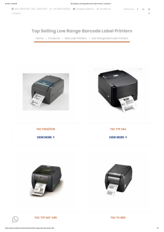 Top Selling Low Range Barcode Label Printers _ sundata.in