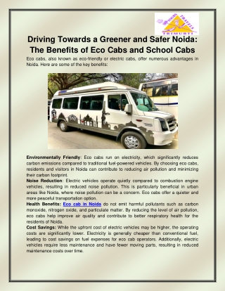 School cab in Noida