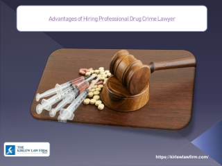 Advantages of Hiring Professional Drug Crime Lawyer