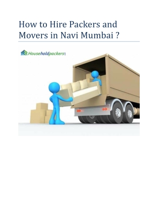 How to Hire Packers and Movers in Navi Mumbai?