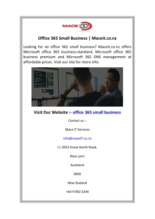 Office 365 Small Business  Maceit.co.nz