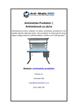 Antistatiska Produkter  Antistaticesd.co.uk sv