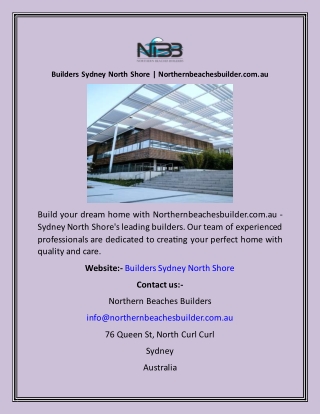 Builders Sydney North Shore  Northernbeachesbuilder.com