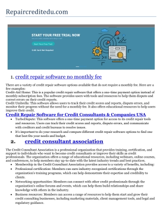 free credit repair software