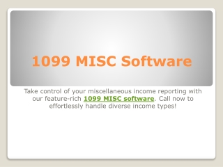 1099 MISC Software