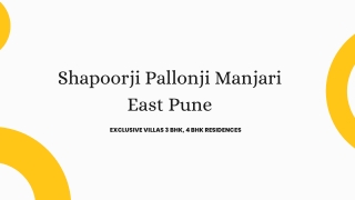 Shapoorji Pallonji Manjari East Pune - PDF