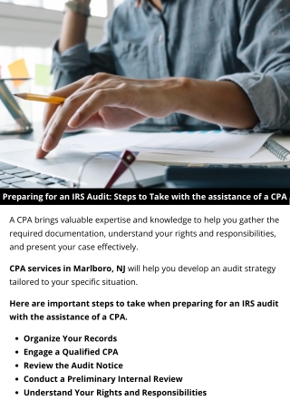 Preparing for an IRS Audit: Steps to Take with the assistance of a CPA