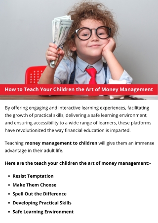 How to Teach Your Children the Art of Money Management