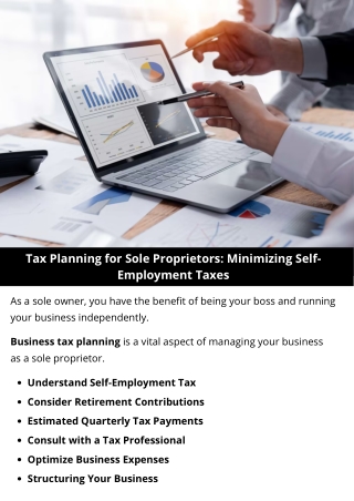 Tax Planning for Sole Proprietors: Minimizing Self-Employment Taxes