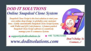 Snapdeal Clone Script - DOD IT SOLUTIONS