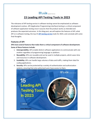 15 Leading API Testing Tools in 2023