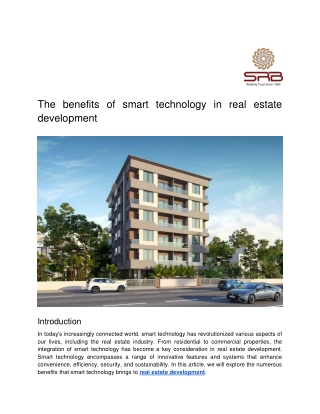 The benefits of smart technology in real estate development