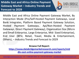 Middle East and Africa Online Payment Gateway Market