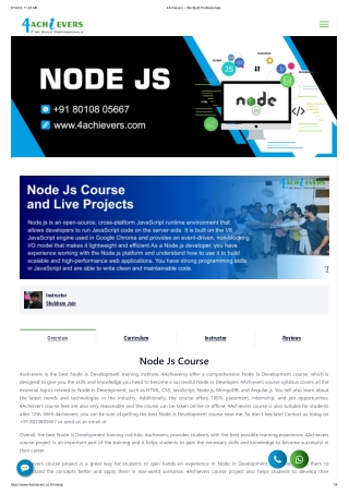 Best Node.JS Course