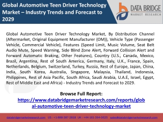 Global Automotive Teen Driver Technology Market