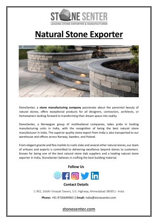 Natural Stone Exporter