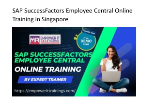 Best SAP SuccessFactors Employee Central Online training in Singapore