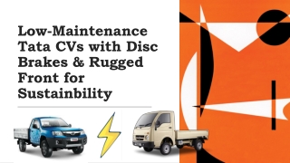 Low-Maintenance Tata CVs with Disc Brakes & Rugged