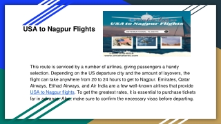 USA to Nagpur Flights 200