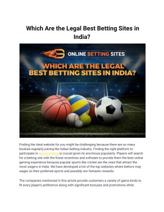 Which Are the Legal Best Betting Sites in India_