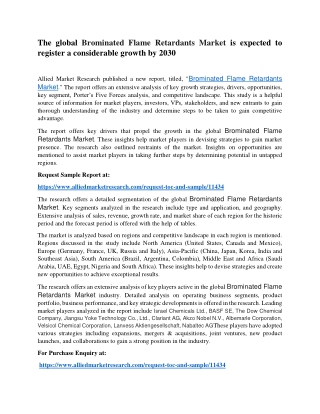 Brominated Flame Retardants Market