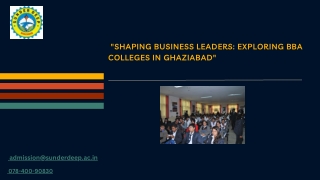 Shaping Business Leaders Exploring BBA Colleges in Ghaziabad