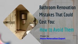 Bathroom Renovation Mistakes That Could Cost You