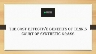 The Cost-Effective Benefits of Tennis Court of Synthetic Grass