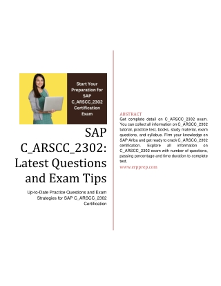 SAP C_ARSCC_230: Latest Questions and Exam Tips