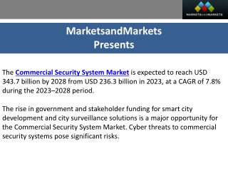 Market Segmentation and Analysis of the Commercial Security System Market