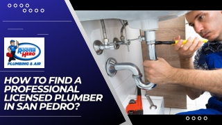 How to Find a Professional Licensed Plumber in San Pedro?