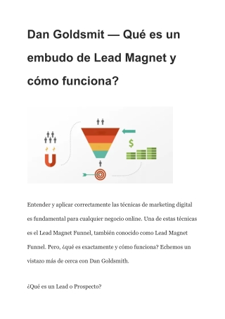 Qué es un embudo de Lead Magnet y cómo funciona